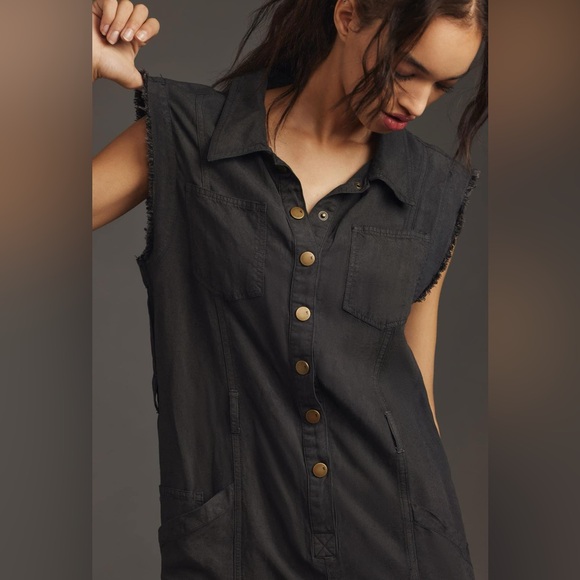 Anthropologie Pilcro Sleeveless Mechanic Romper - Picture 3 of 8